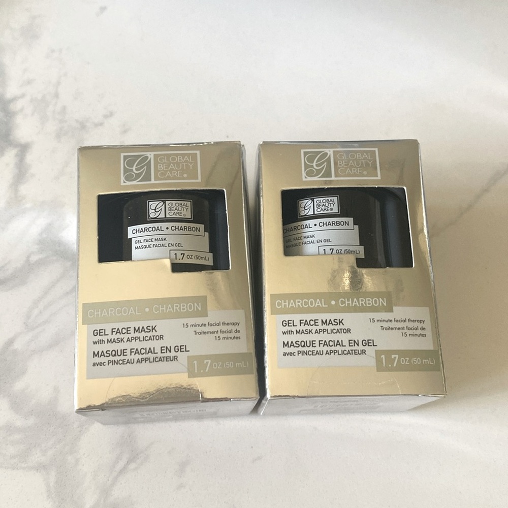 Global Beauty Care Charcoal Gel Face Mask 1.7 oz (50ml) 2-pack